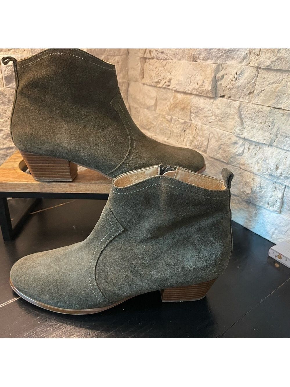 Anthropologie Brown Suede Booties Size 8.5/40
